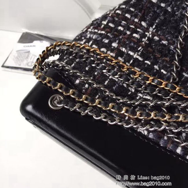 香奈兒CHANEL2018秋冬季Gabrielle 編織流浪包原版羊皮 DSC2091